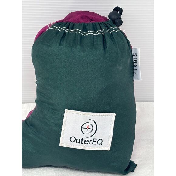 OuterEQ Portable Parachute Hammock Nylon Fabric Travel Camping Backpack Single - Picture 3 of 4